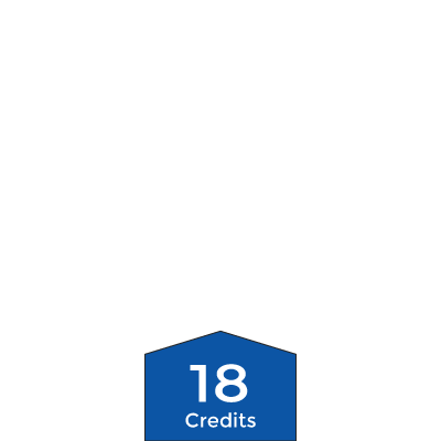 progress bar indicating 18 credits completed