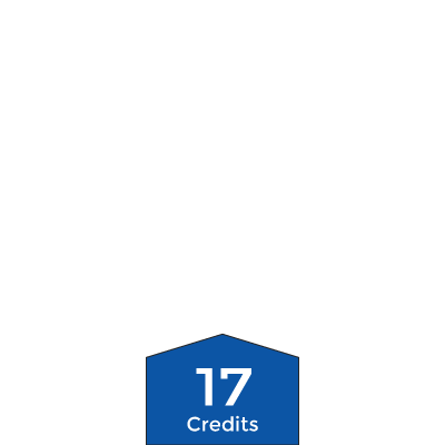 progress bar indicating 17 credits completed