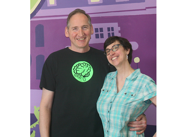 HFC alumni Dan and Katie Merritt own Green Brain Comics in Dearborn. 