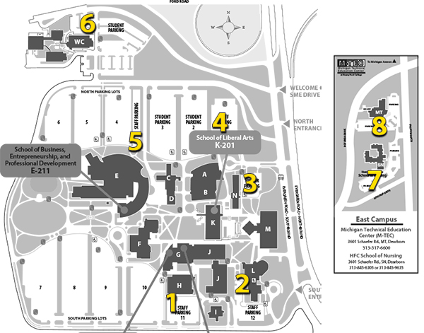 Map of Hawk Hero Parking locations
