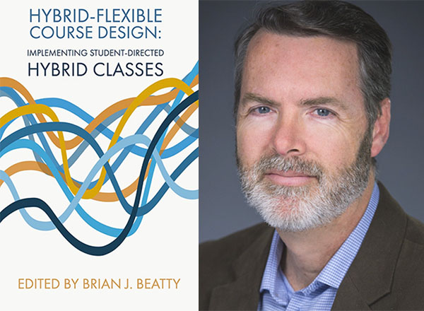 A headshot of Brian Beatty and the cover of his book.