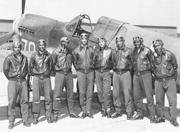 A historical image of the Tuskegee airmen