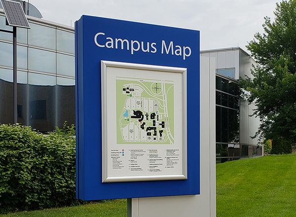 Campus directional map.