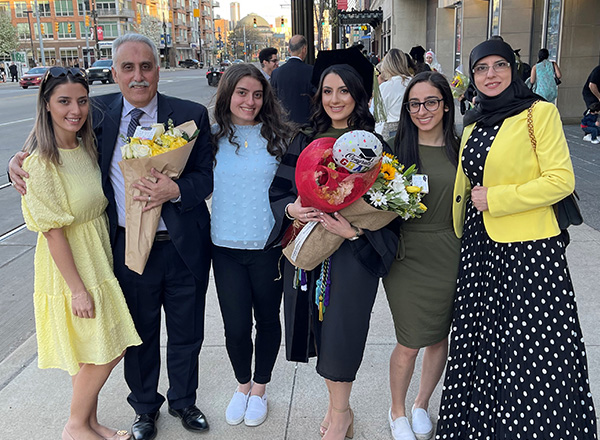A photo of Dr. Ali Hariri and family.