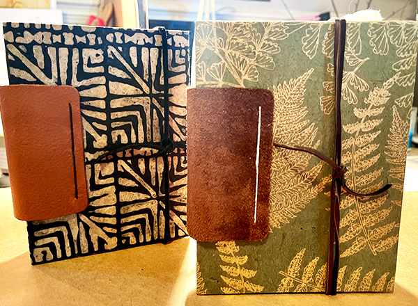Hand-made journals.