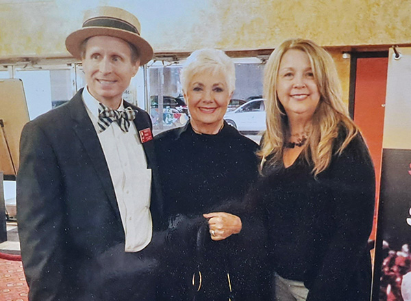 Shirley Jones (center), best known for her roles in "The Music Man" and "The Partridge Family," hangs out with Sharon Pearl Picking (right) and her husband Patrick Picking (left). 