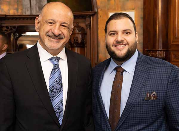 From L-R: HFC Board of Trustees Member Hussein Berry and Alabas Farhat, member-elect of the Michigan House of Representatives for  the 3rd District. 
