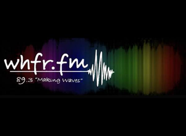 WHFR-FM logo on black background