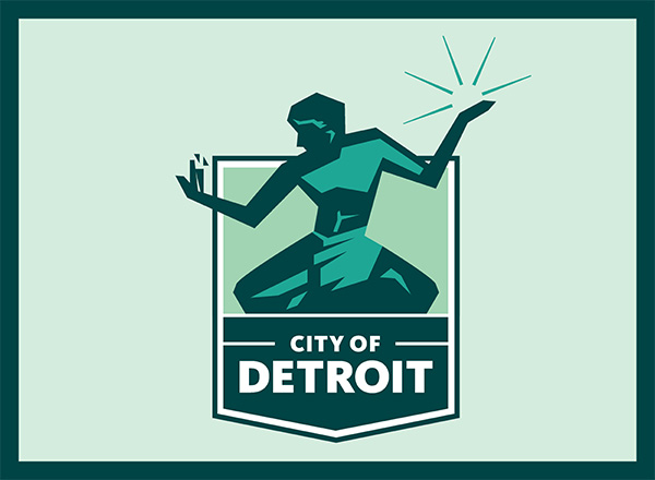 City of Detroit logo on green background