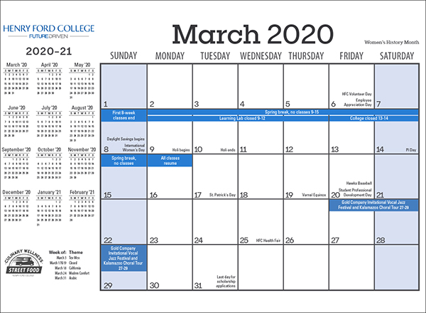 photo of calendar page