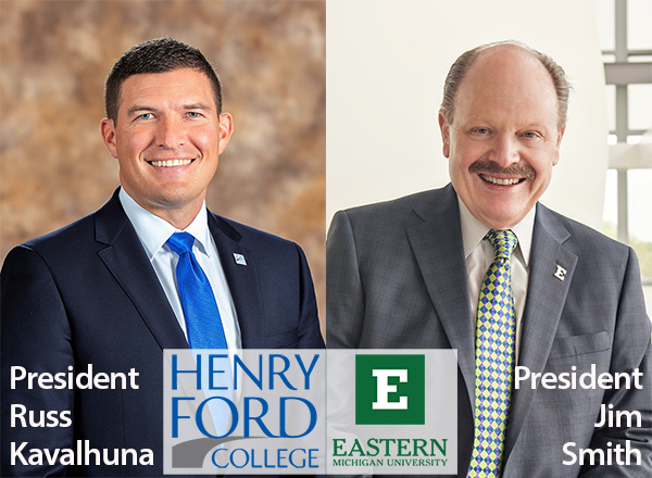 President Russ Kavalhuna, President Jim Smith, HFC and EMU logos
