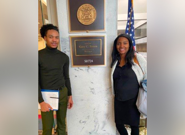 HFC student William Mercer (left) and Dr. Ashley Johnson (right), Executive Director of DCAN, presented at the NCAN Advocacy Training and Hill Day last month in Washington, D.C. 