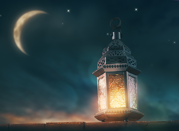 Image of moon and lantern for Ramadam
