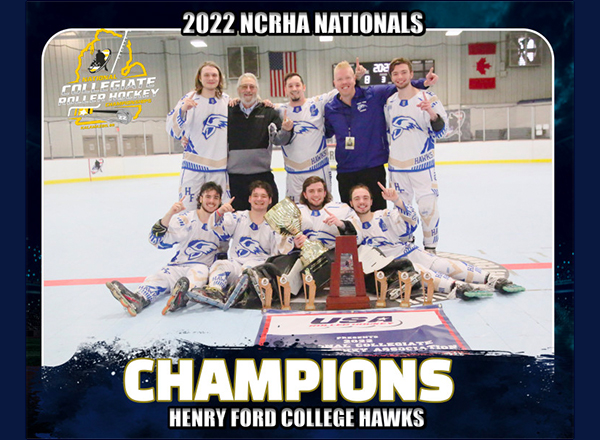 Image of Roller Hockey team with championship trophy