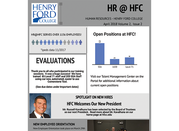 HR Newsletter Screenshot