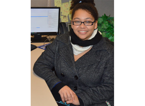 Brandi Jackson at her workspace