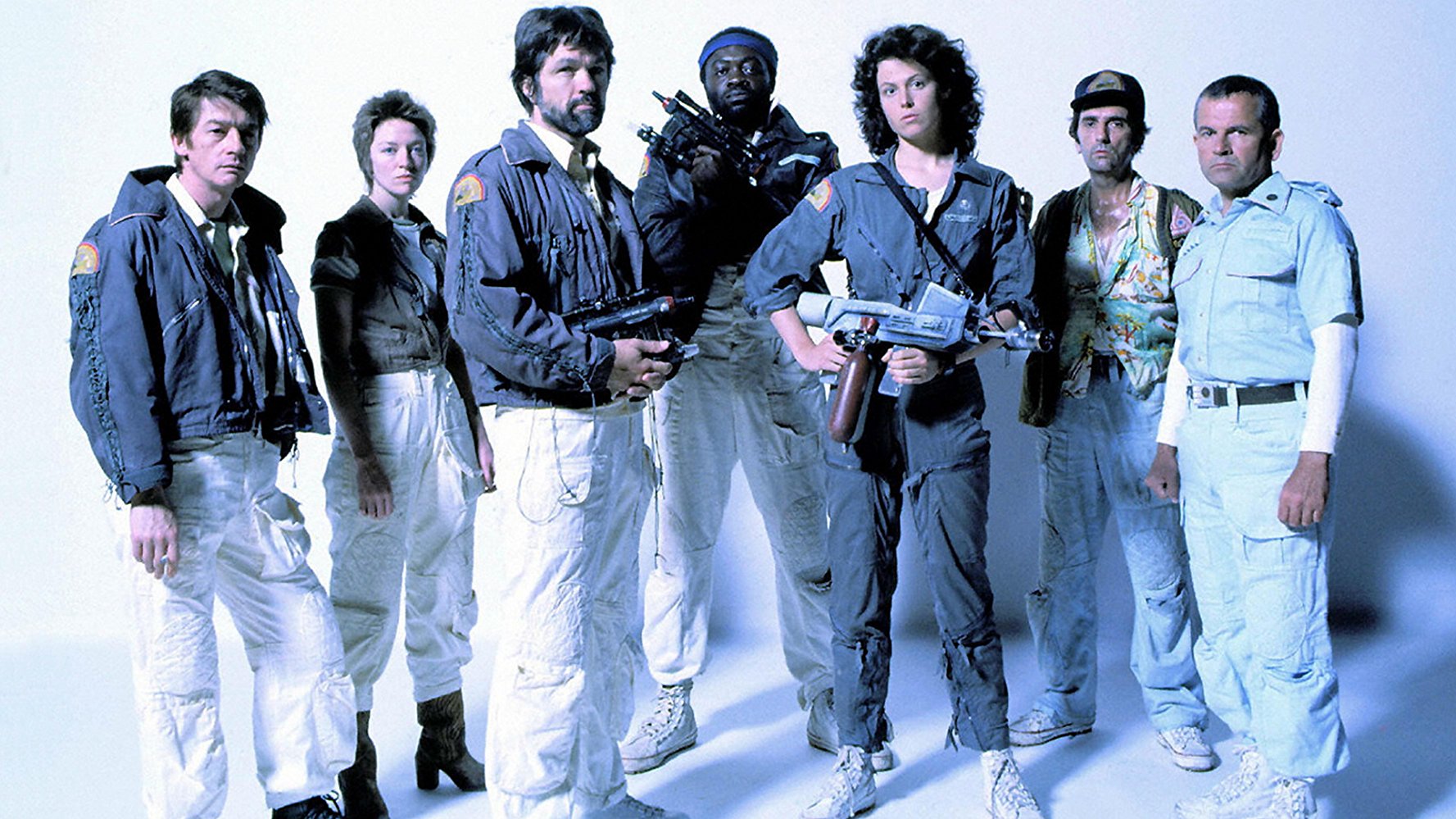 Tom Skerritt with other actors from the movie Alien