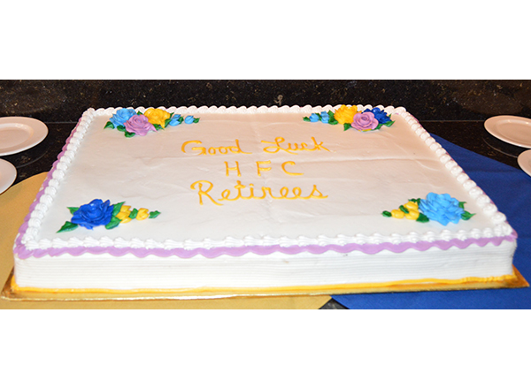 HFC culinary students baked a cake for the event. 