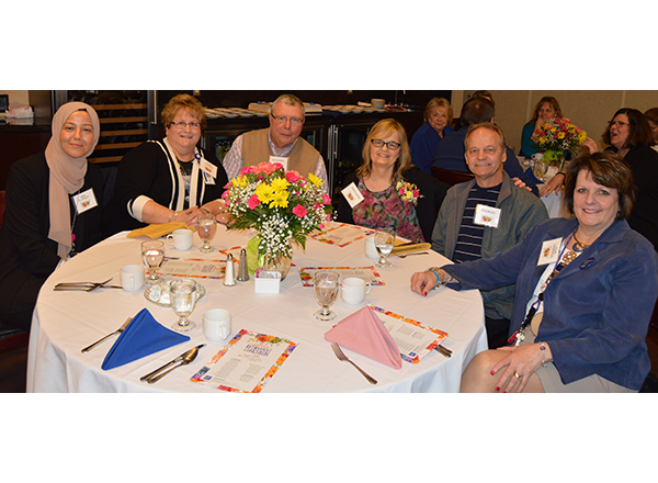 Members of HFC's School of Health and Human Services enjoy the festivities. 