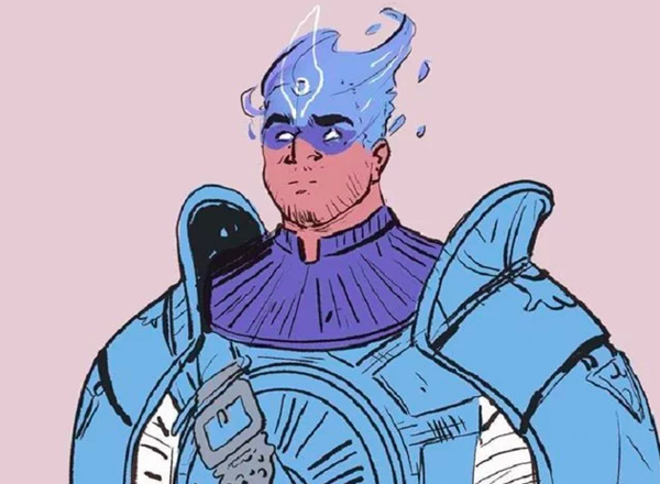 Amulet, Marvel's newest superhero who lives in Dearborn, by artist Sara Alfageeh. She co-created Amulet with HFC alumnus/writer Saladin Ahmed. 