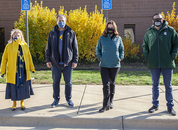 U.S. Representative Debbie Dingell, Wayne County Commissioner Sam Baydoun, Governor Gretchen Whitmer, and MSU Trustee Brian Mosallam participated in the event.