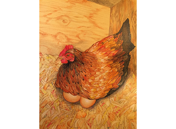 Helen Gaus artwork currently displayed at the Tucson Jewish Community Center Fine Art Gallery in an exhibit called "The Space We Inhabit."