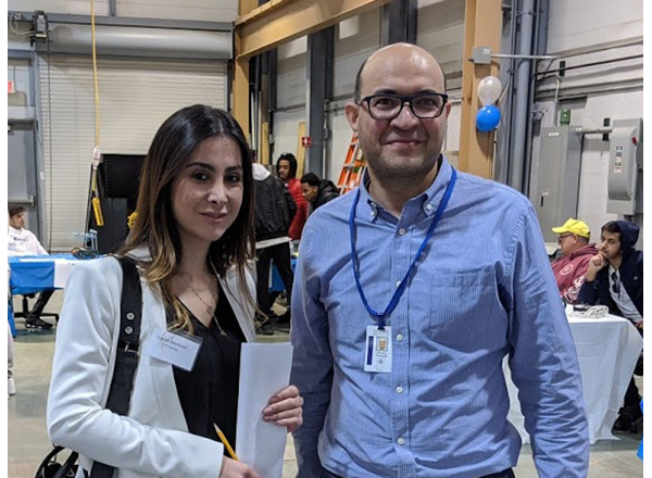 Photo of Hana Beydoun with Hassan Nameghi