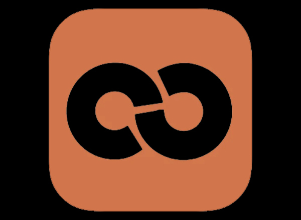 Moodle logo on black background