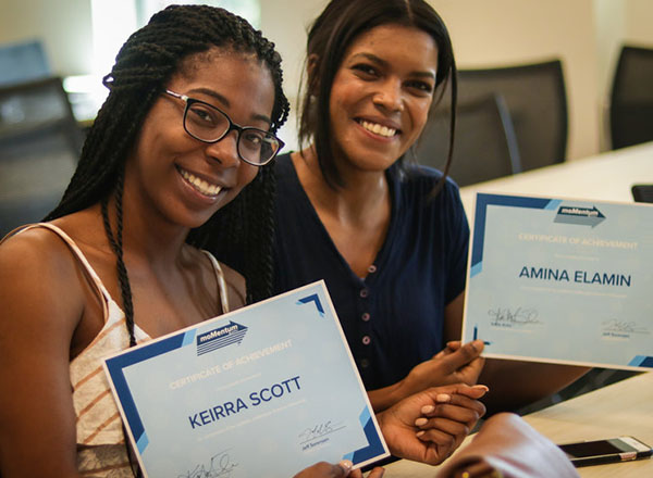 photo of Keirra Scott and Amina Elamin. 