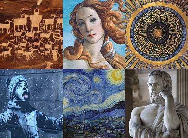 Images of art from various times in history.