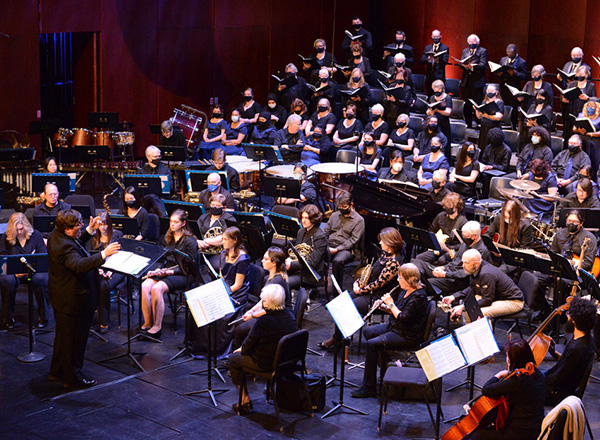Dewey conducting the band. 