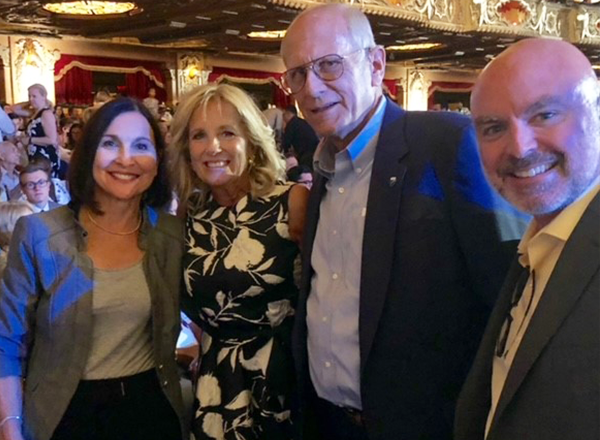 From L-R: Denise McDonald, First Lady Dr. Jill Biden, John McDonald, and Dr. Eric Rader. 