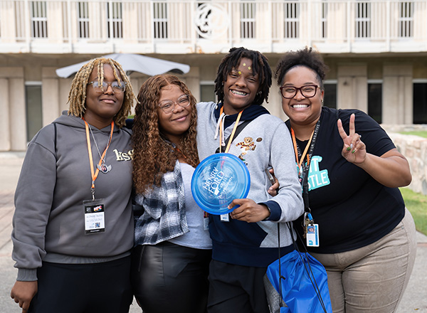Students pose for a picture.