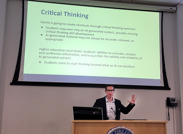 University of Michigan-Flint Director of the Office of Online and Digital Education Nick Gaspar, one of the keynote speakers.