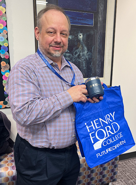 Larry Smyrski was the third person to win a YETI mug. 