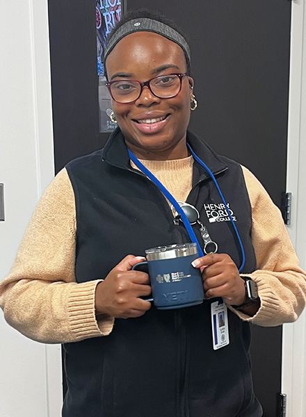 Lakita Eboh also won a YETI mug in the raffle. 