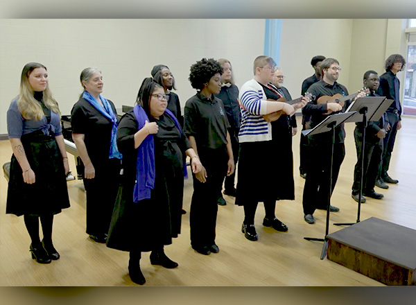 HFC Chorus members singing.