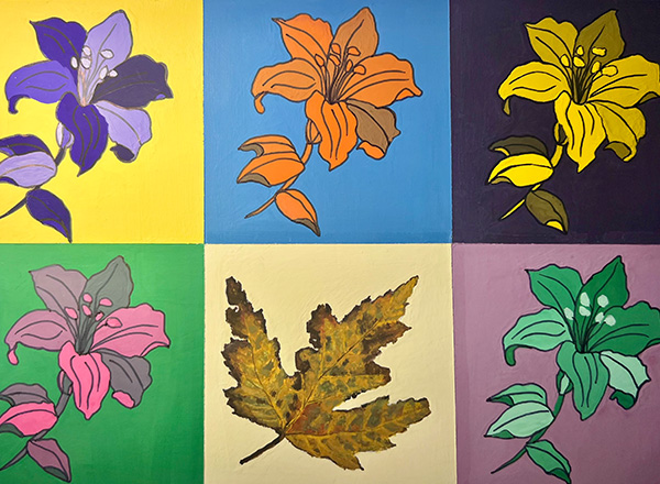Cherri's painting of different flora.
