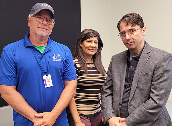 HFC Facility Services team members Jay Stogiera, Tanusree Coomar, and Reuben Brukley.