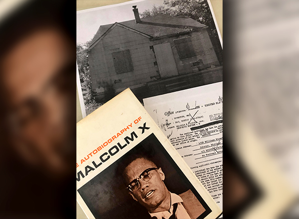 Collage of images assembled by Dr. Tareq Ramadan for a book is researching and writing about Malcolm X. Photo courtesy of Ramadan. 