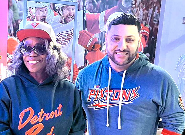 Left to right, Qubilah Shabazz, daughter of Malcolm X, and HFC anthropology instructor Dr. Tareq Ramadan. Photo courtesy of Ramadan.