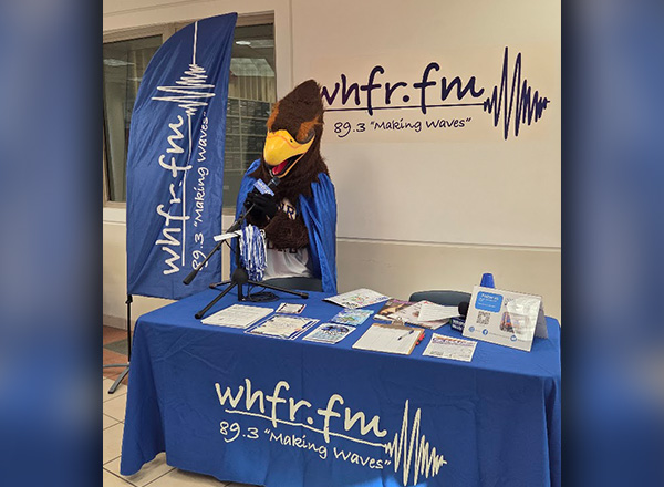 The Hawkster takes his turn at the mic.