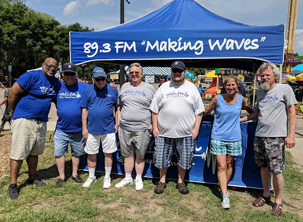 Members of the WHFR staff "Making Waves". 
