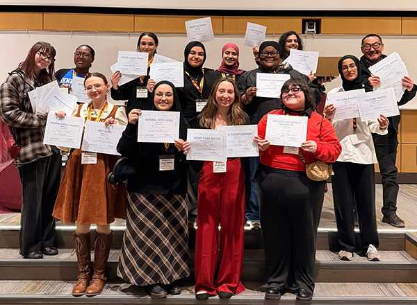 MCCPA Group photo. Students holding awards.