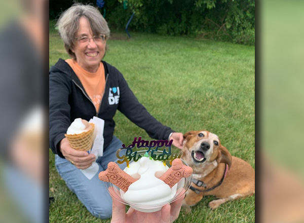 Betsy Cohn plans to spend more time with her dog, Rosie, upon retirement. 