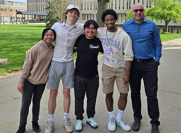 CCIC Finalists posing for a nice photo on HFC campus.