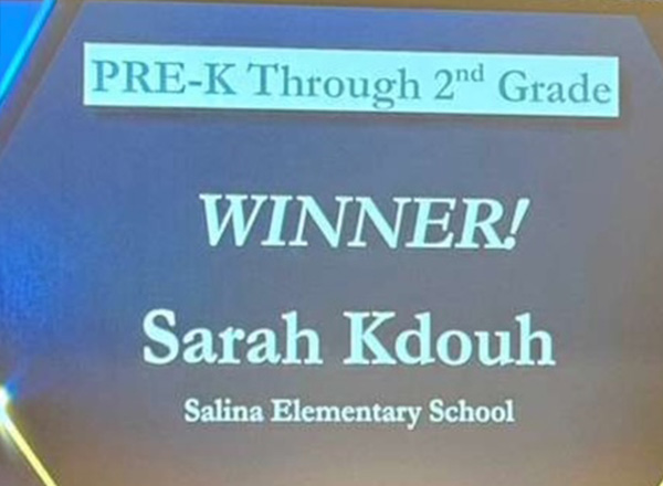 Sarah's announcement at the award ceremony.