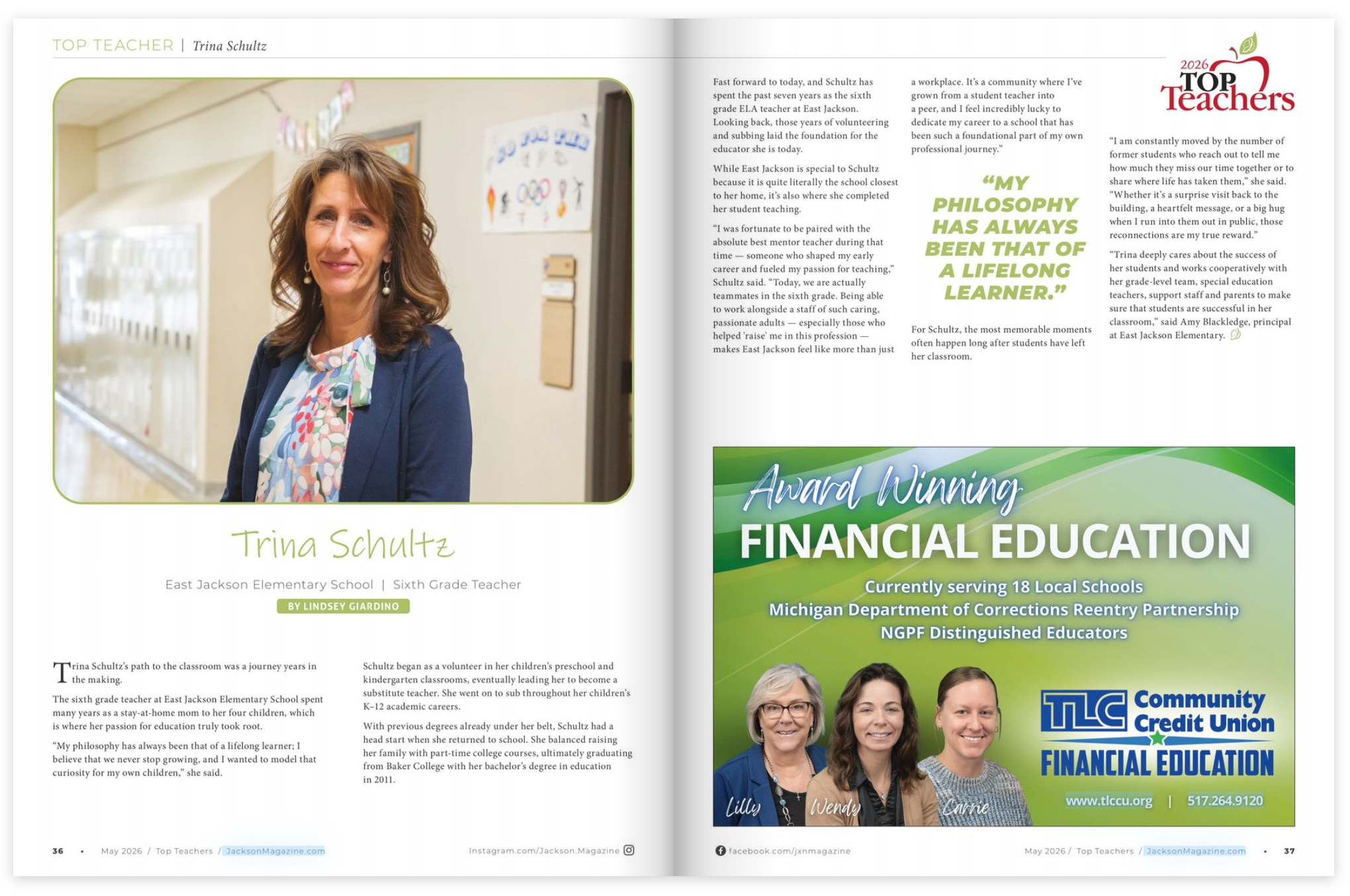 Image of two magazine pages side-by-side