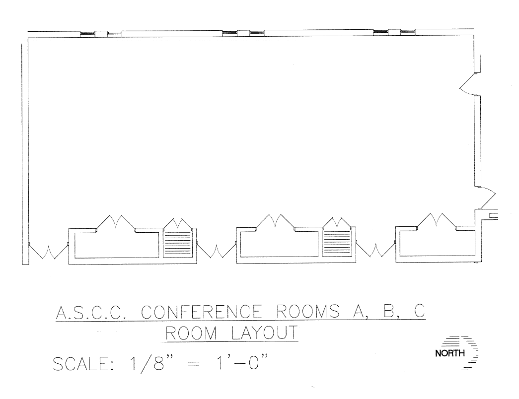 Blueprint showing Rosenau rooms not divided, without tables