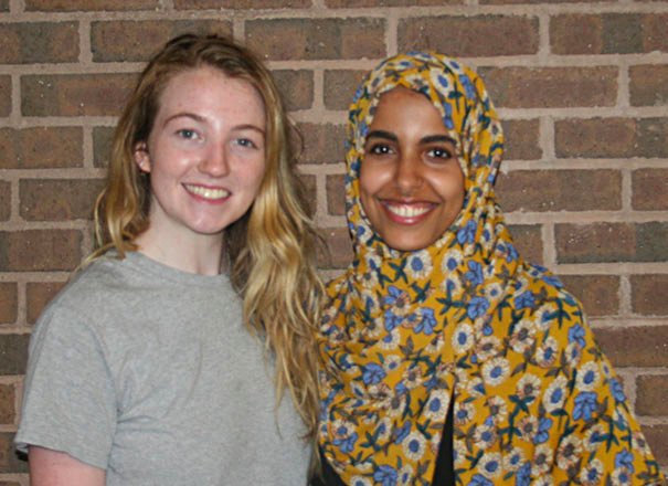 HFC Student Council leaders Georgia Cotter (left) and Baraka Elmadari (right) will continue their education at Wayne State University this fall. 